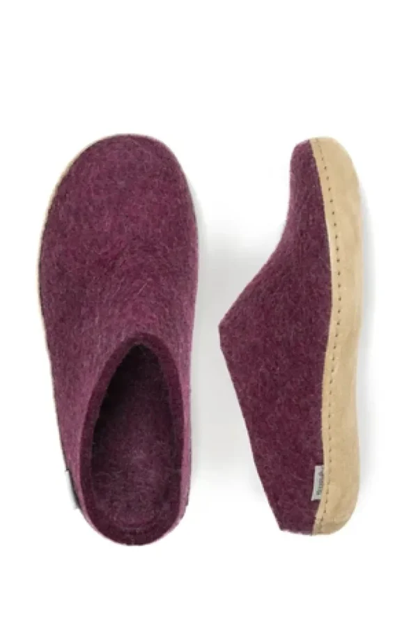 Discount Slip-On Leather Sole Women Slippers